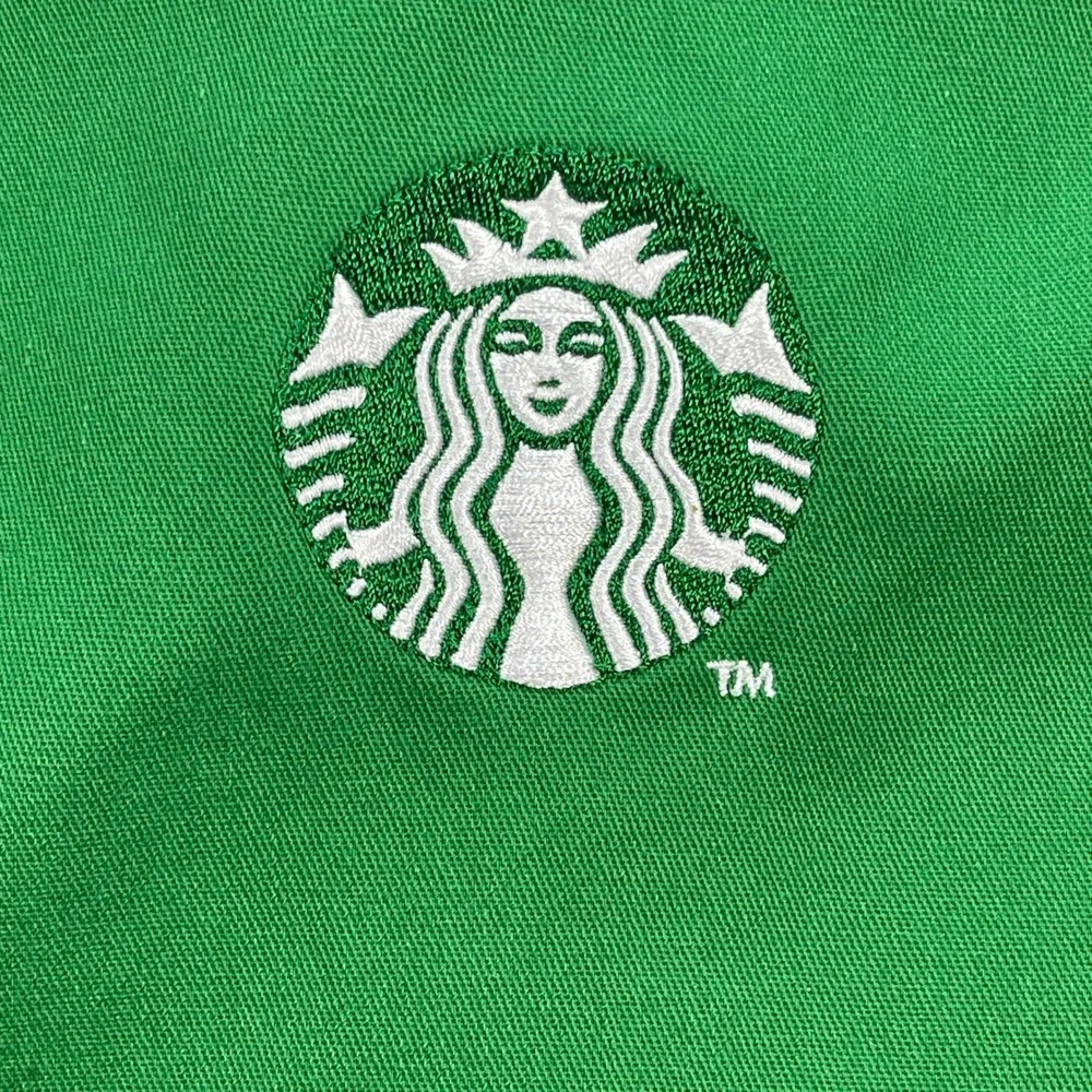 Starbucks Apron Unisex One Size Green Embroidered Siren Logo Bib Two Pockets